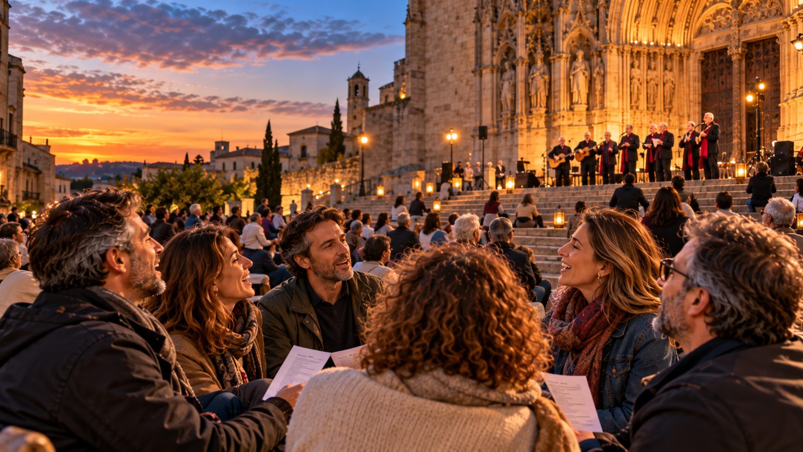 Habaneras en las escaleras de la Catedral